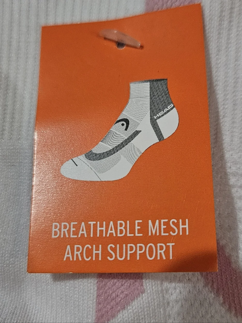 Head Women's Performance Socks - White, Pink & Orange (3 Pairs) NWT, MSRP $28